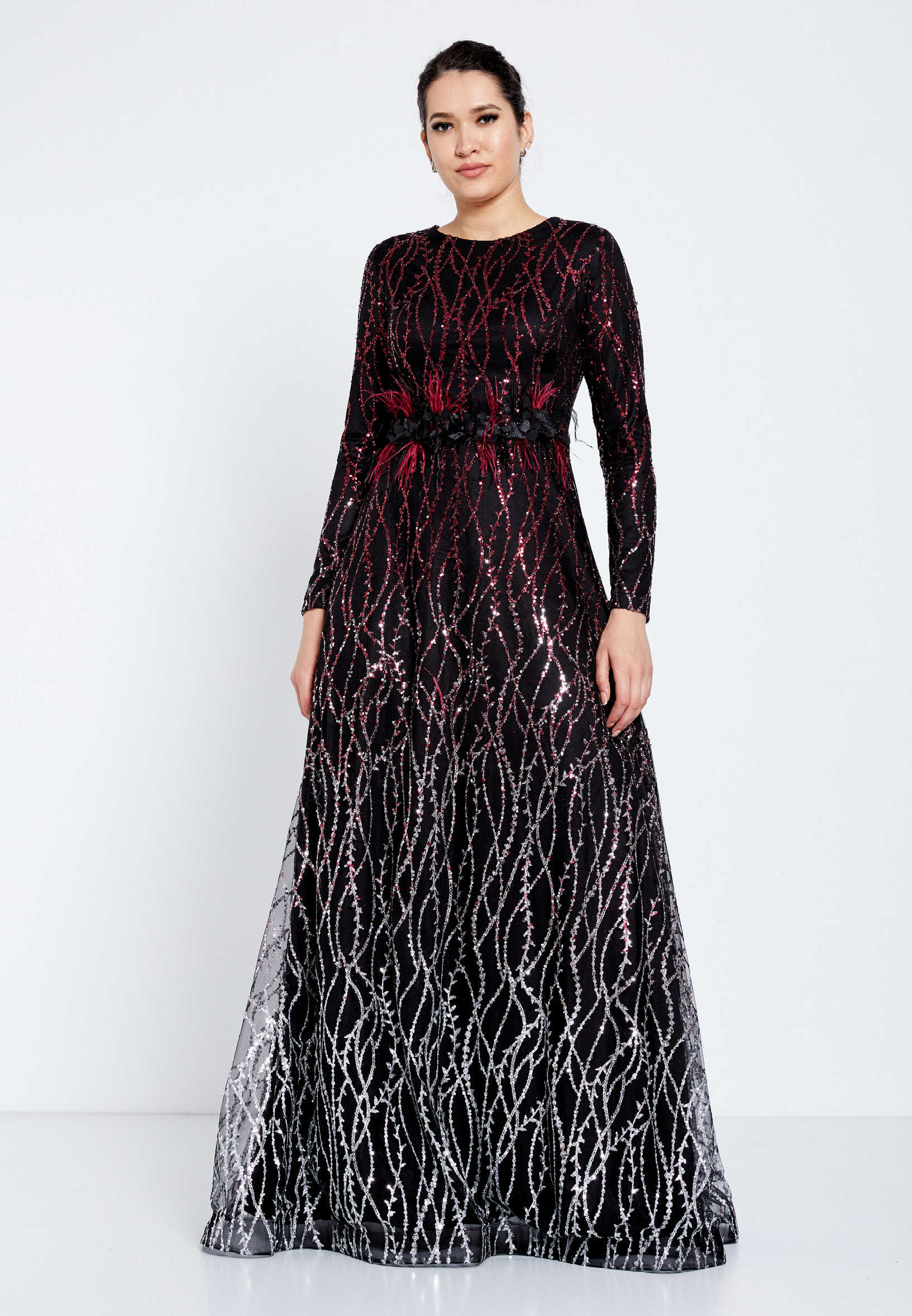 Long Sleeve Maxi Tulle A