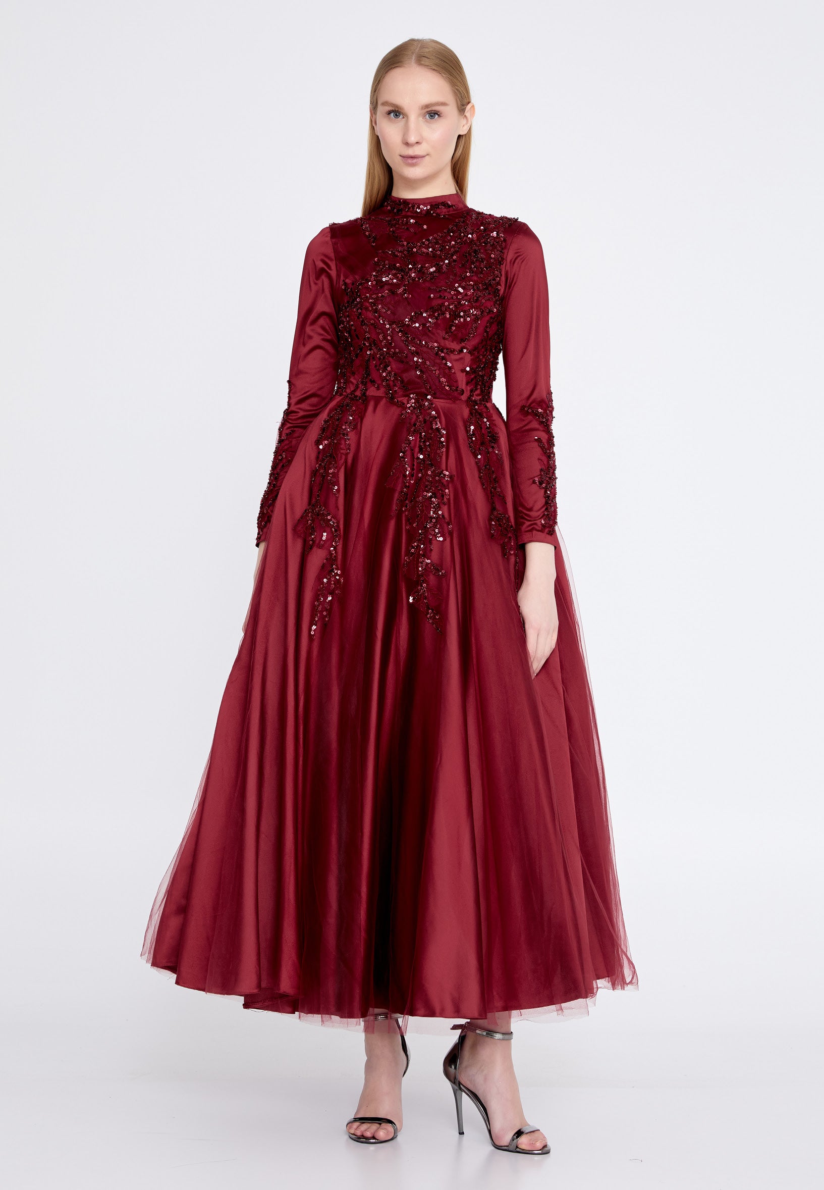 Long Sleeve Midi Tulle A