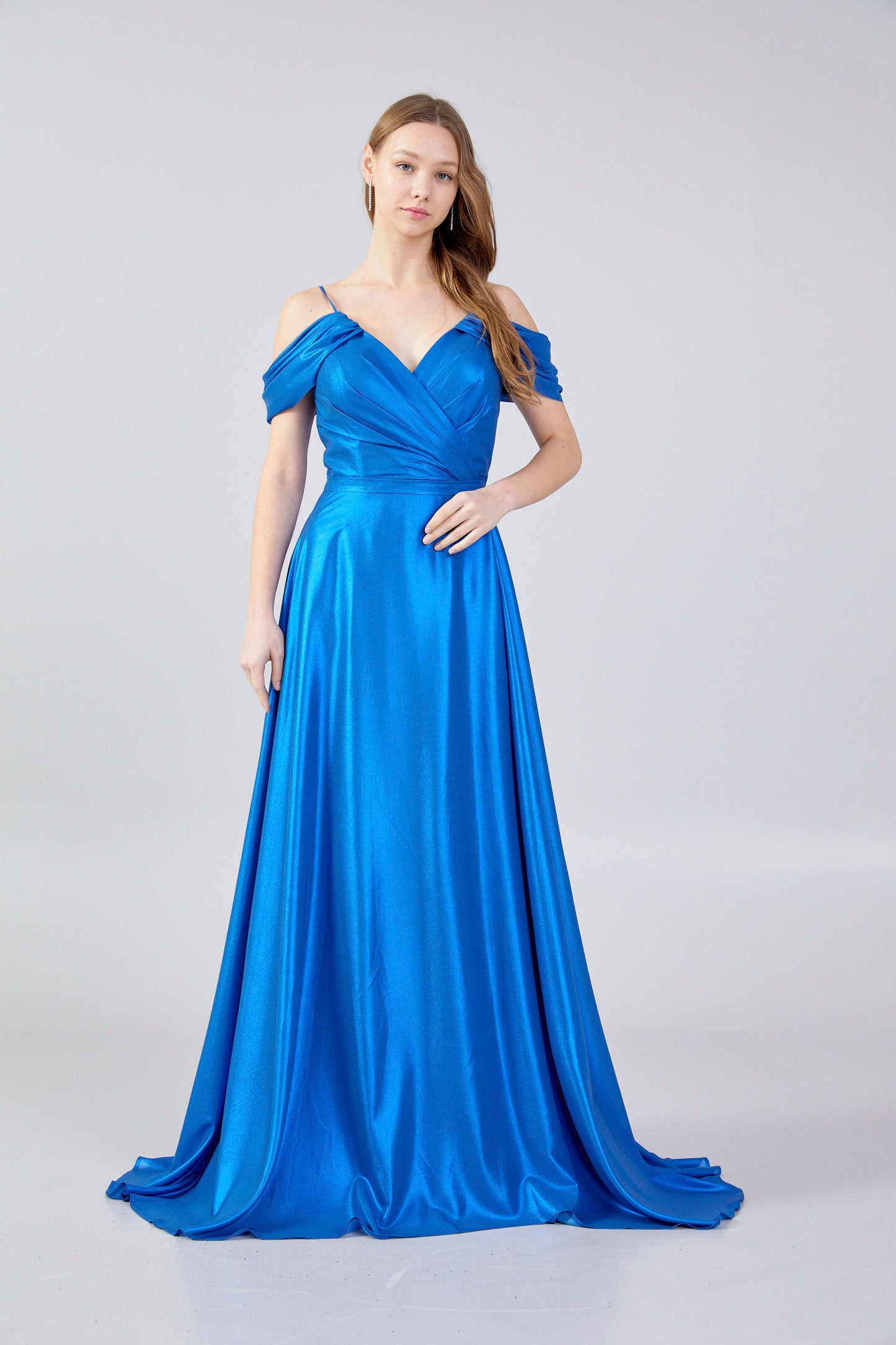 Off Shoulder Maxi Chiffon Regular Wedding Dress sacd3052
