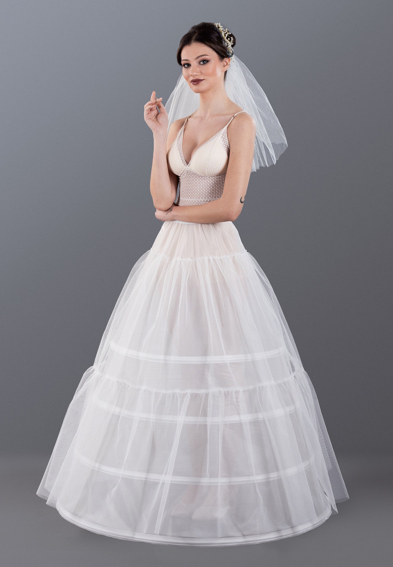 a line hoop for wedding dress 2 Hoop A-line Under Skirt Petticoat for A-line Wedding Dress P1004  JoJo  Bridal Shop