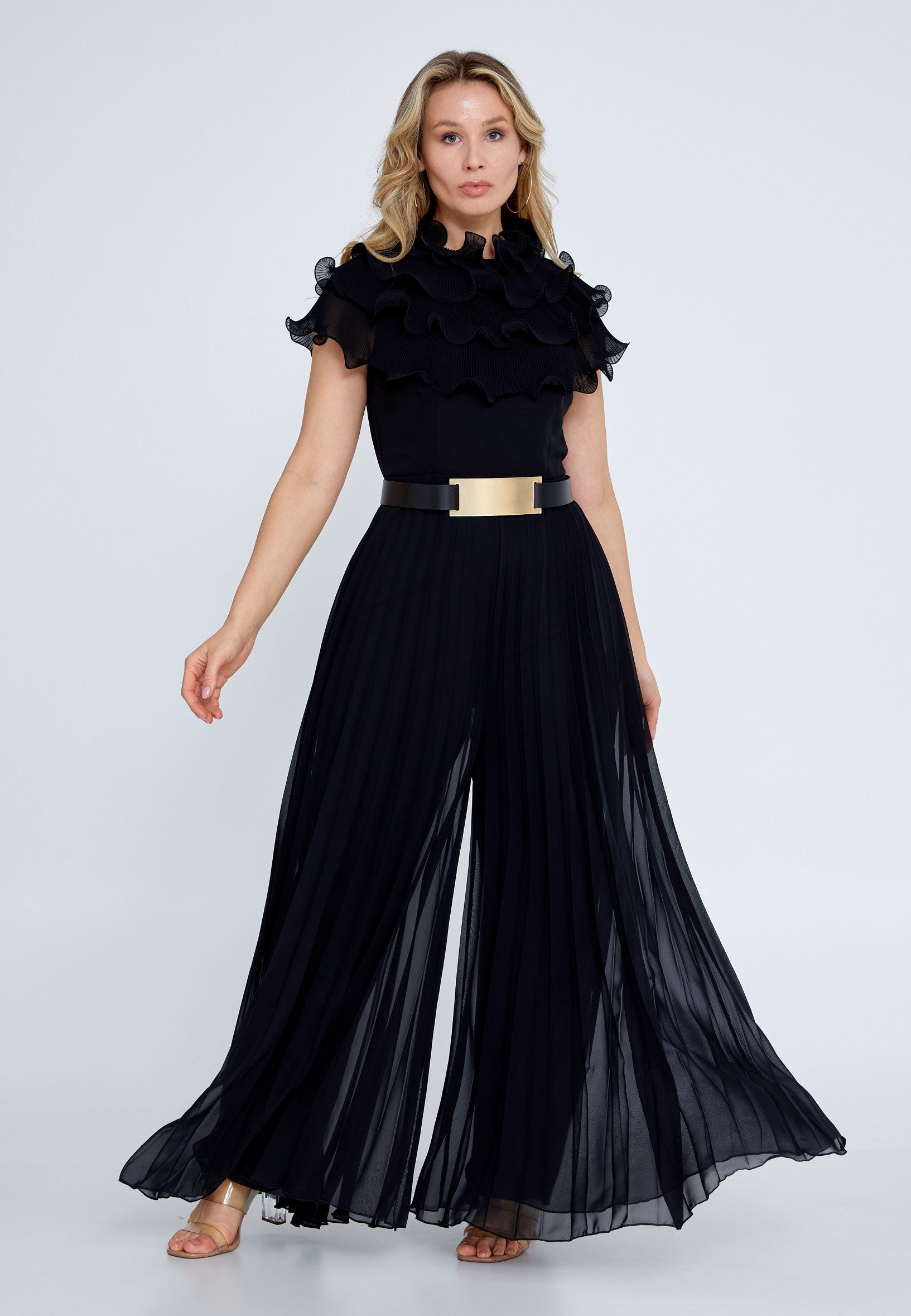 Short Sleeve Solid Color Regular Fit Plus Size Casual Jumpsuit grf3090