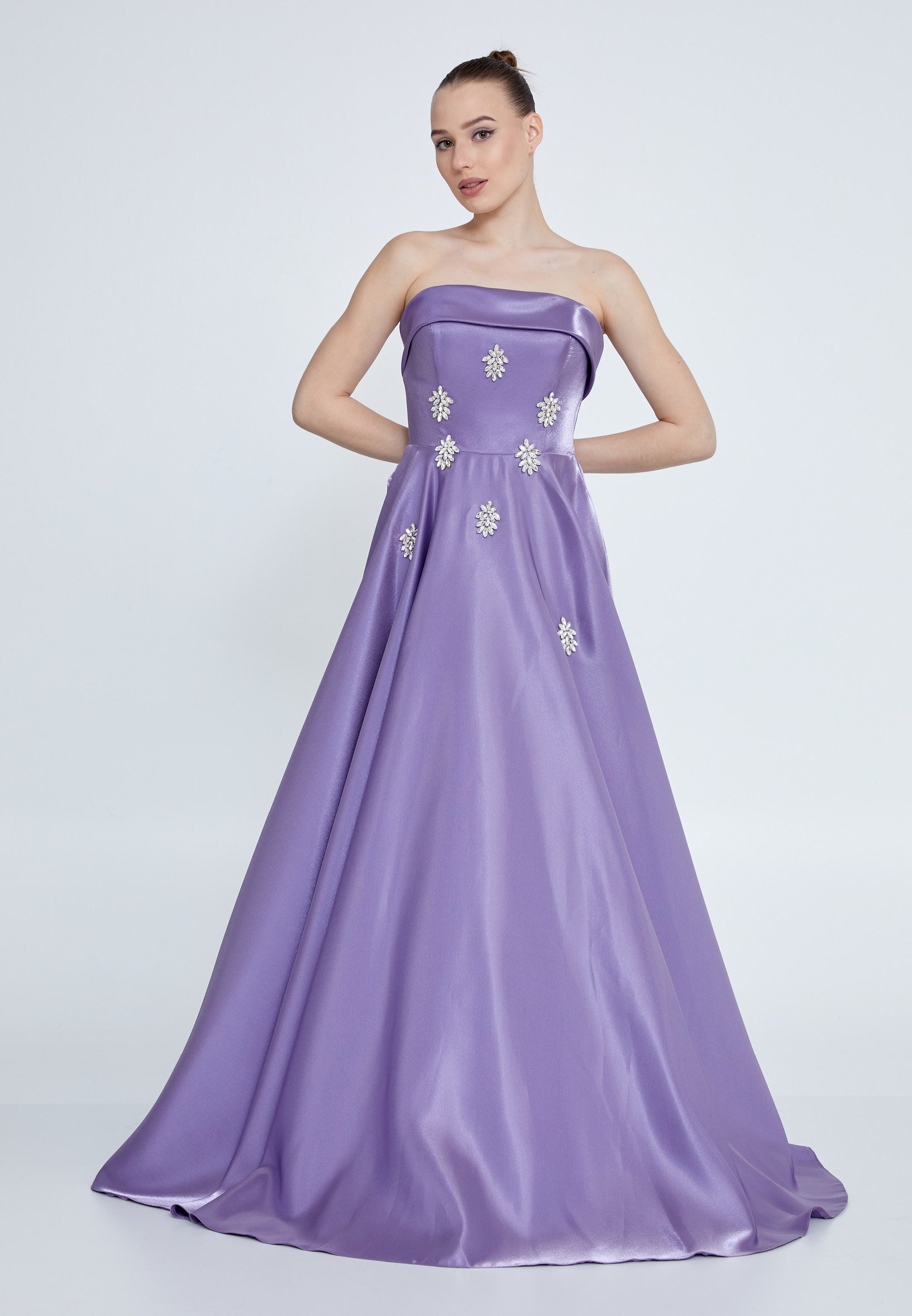 Sleeveless Maxi Polyester A - Line Regular Prom Dress mtc1067
