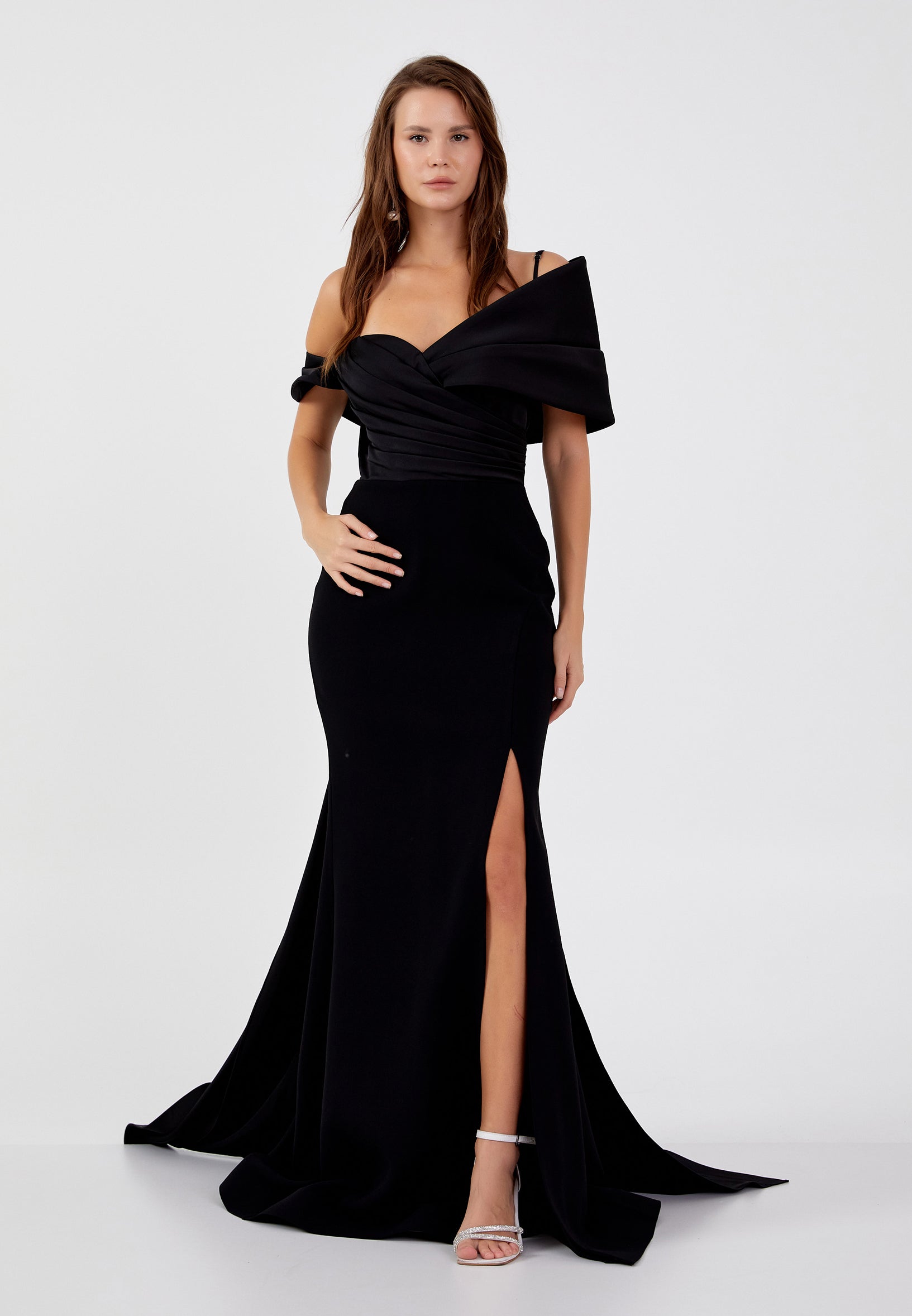 Off Shoulder Maxi Lycra Mermaid Regular Evening Dress frc6456