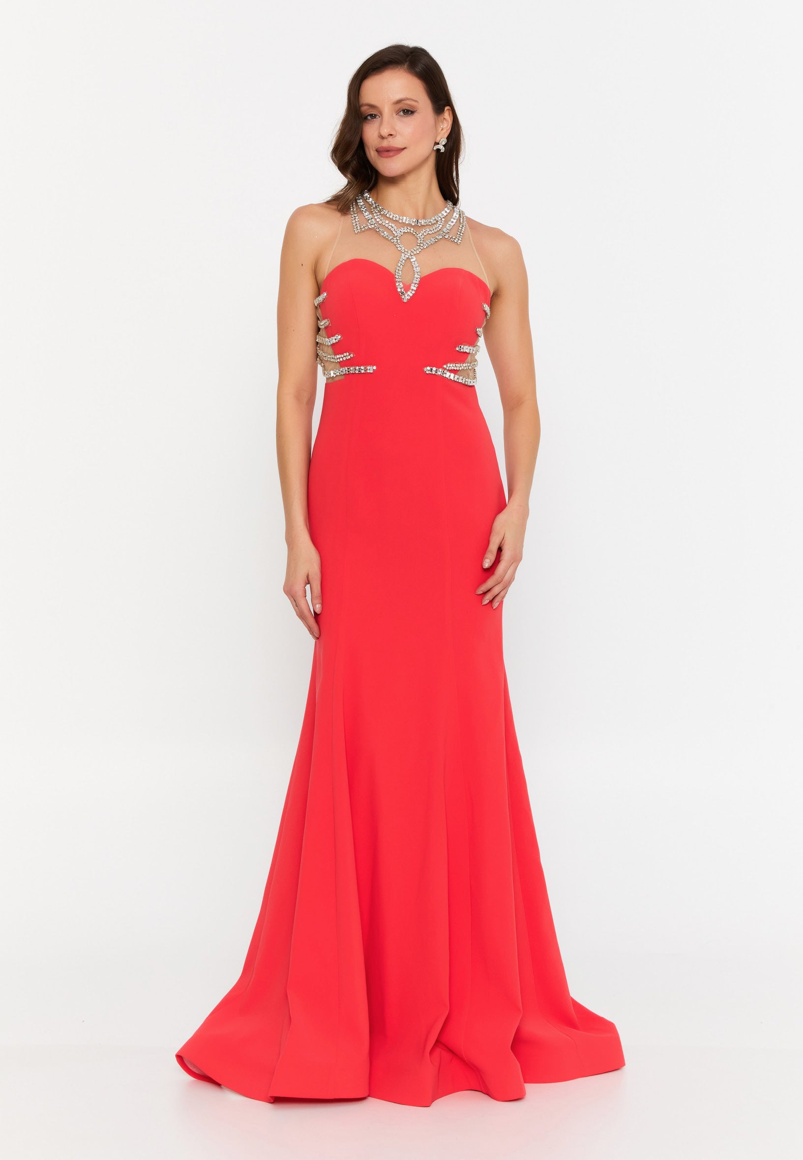 Long Sleeve Maxi Viscose Mermaid Regular Wedding Guest Dress prl751