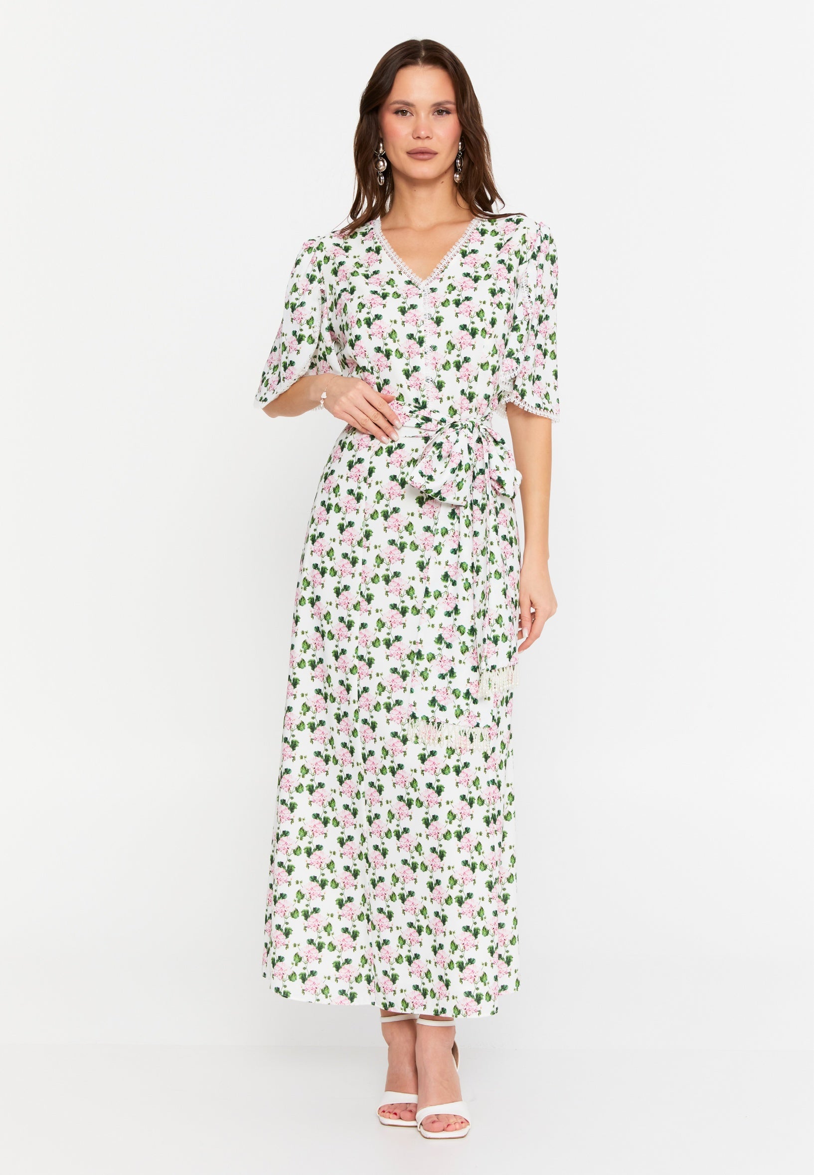 Long Sleeve Midi Satin Column Regular Casual Dress kmy24k40341