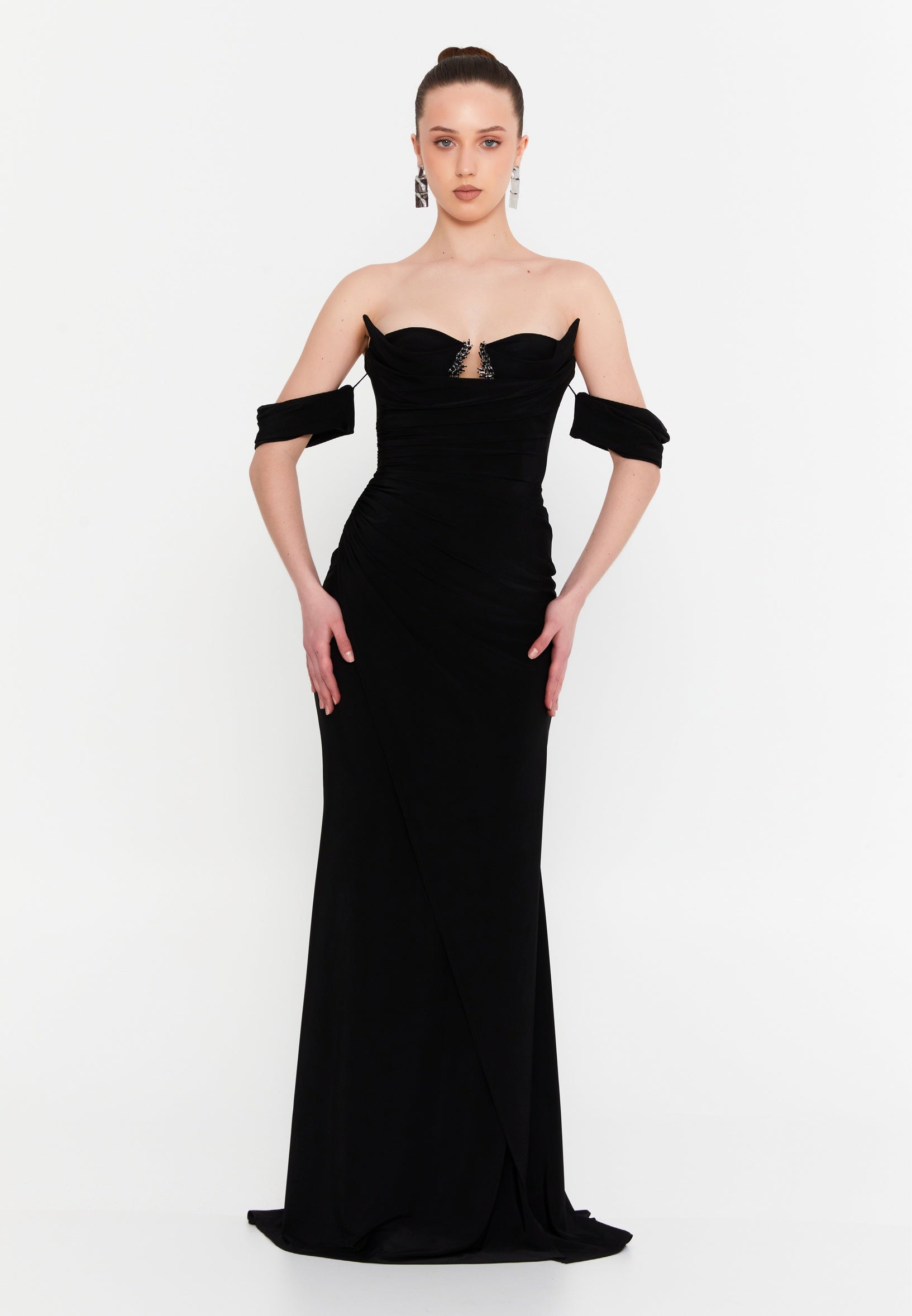 One Shoulder Maxi Lycra Mermaid Regular Wedding Guest Dress omn409