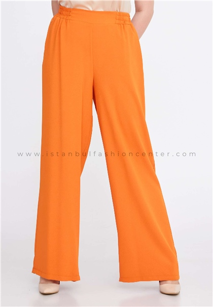 NERİRegular Fit Plus Size Orange Pants Ner22k29887orn