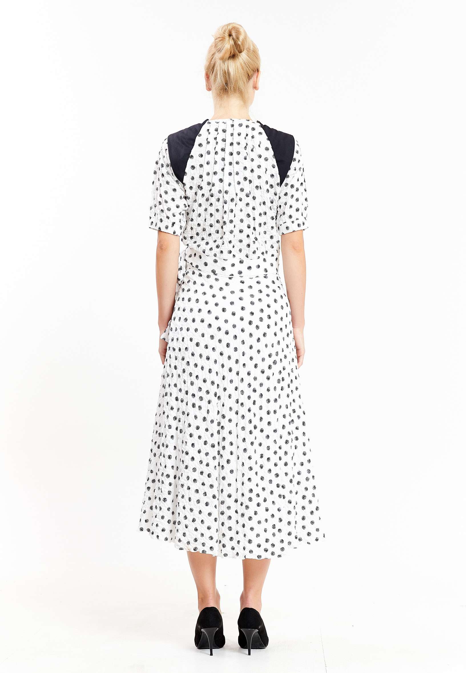 Short Sleeve Geometric Regular Blouse kmy10238 - Blouse - Istanbul Fashion Center