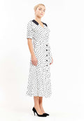 Short Sleeve Geometric Regular Blouse kmy10238 - Blouse - Istanbul Fashion Center