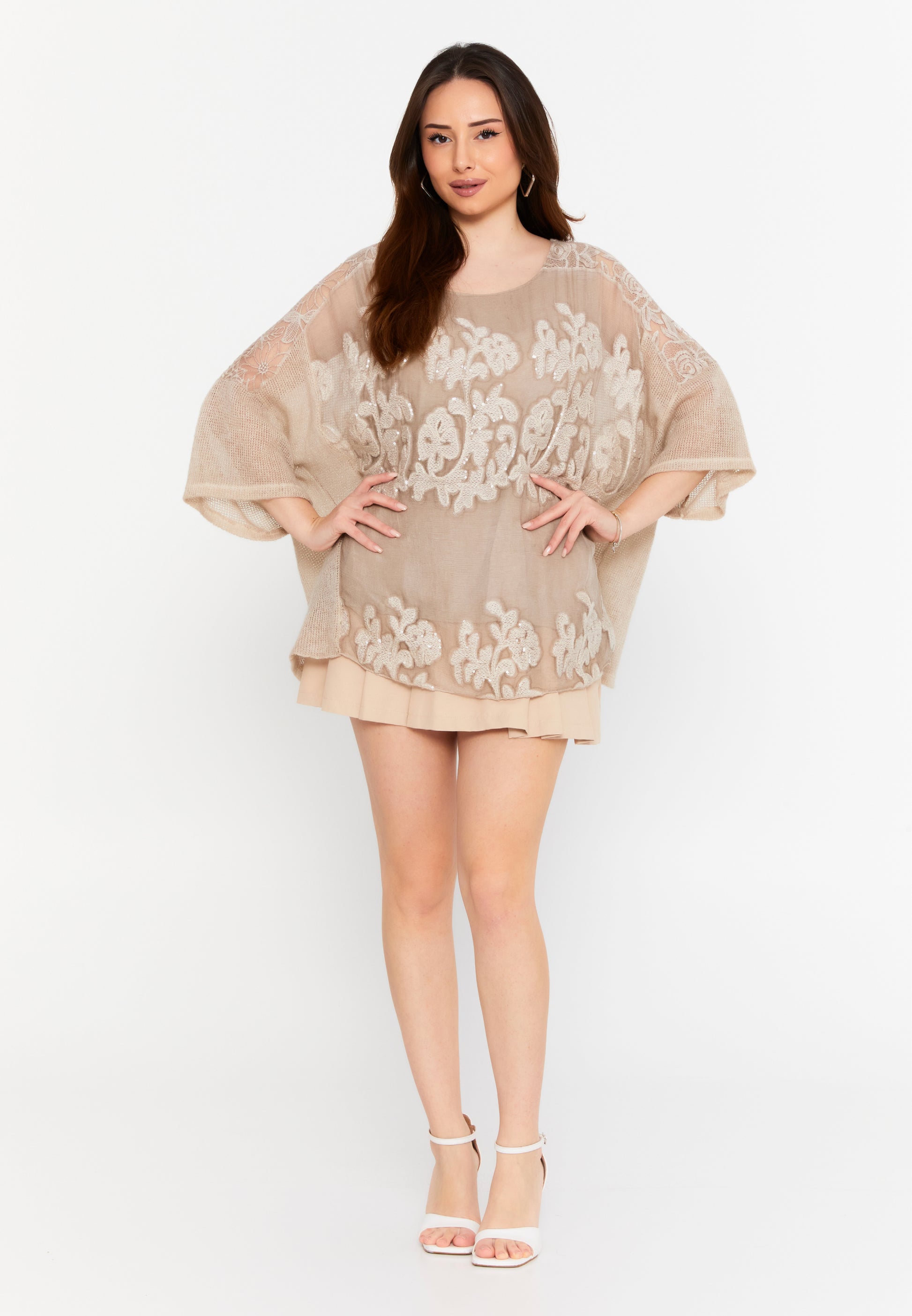 Mid-Length Floral Regular Blouse esl29242 - Blouse - Istanbul Fashion Center