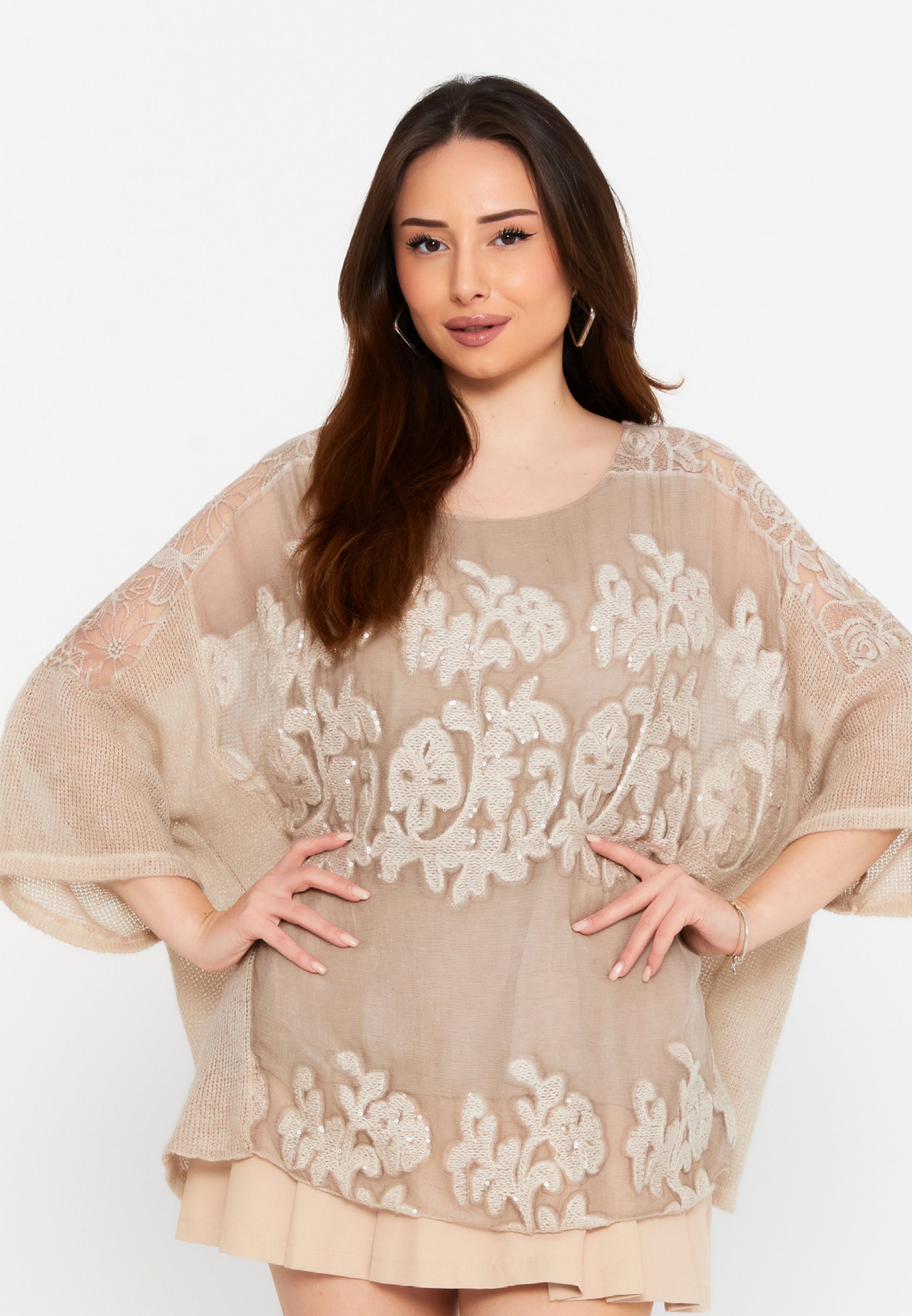 Mid-Length Floral Regular Blouse esl29242 - Blouse - Istanbul Fashion Center