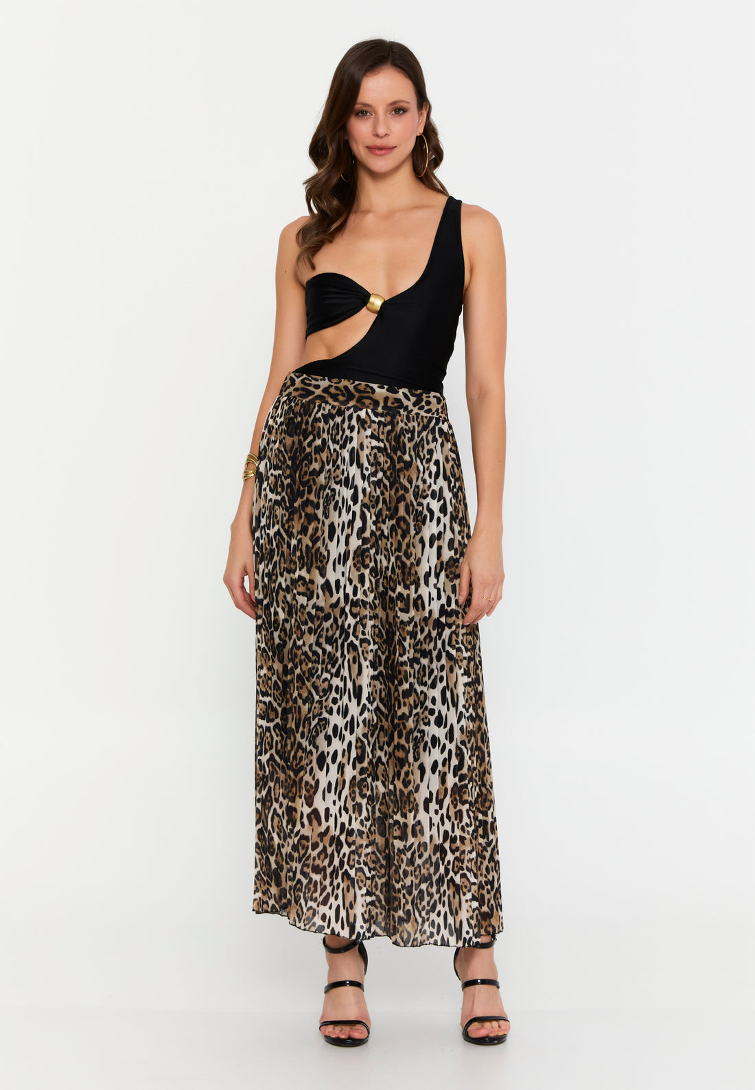 Maxi Animal Print Regular Skirt esldw58leopa