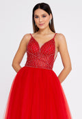 Sleeveless Maxi Tulle A - Line Regular Prom Dress aln1438 - Prom Dress - Istanbul Fashion Center