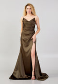 Strapless Maxi Satin Mermaid Regular Wedding Guest Dress aln1424 - Wedding Guest Dress - Istanbul Fashion Center