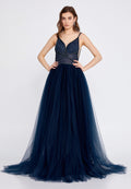 Sleeveless Maxi Tulle A - Line Regular Prom Dress aln1438 - Prom Dress - Istanbul Fashion Center