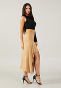 Midi Solid Color Regular Skirt qml21k5712 - Skirt - Istanbul Fashion Center