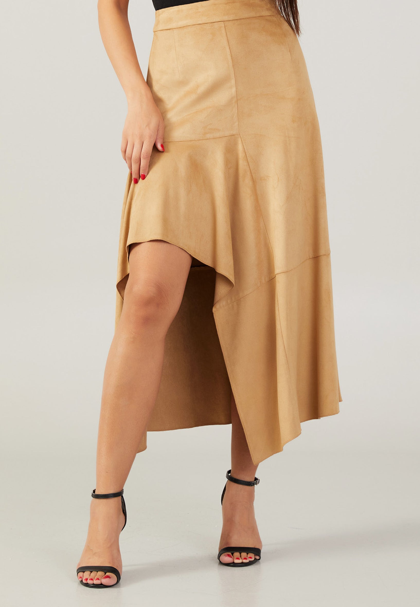 Midi Solid Color Regular Skirt qml21k5712 - Skirt - Istanbul Fashion Center