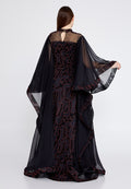 Long Sleeve Maxi Chiffon Mermaid Regular Prom Dress mtn2242 - Prom Dress - Istanbul Fashion Center