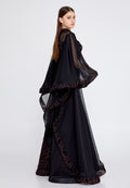 Long Sleeve Maxi Chiffon Mermaid Regular Prom Dress mtn2242 - Prom Dress - Istanbul Fashion Center