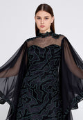 Long Sleeve Maxi Chiffon Mermaid Regular Prom Dress mtn2242 - Prom Dress - Istanbul Fashion Center