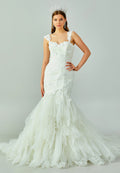 Sleeveless Maxi Tulle Regular Wedding Dress enz00980 - Wedding Dress - Istanbul Fashion Center