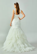 Sleeveless Maxi Tulle Regular Wedding Dress enz00980 - Wedding Dress - Istanbul Fashion Center