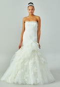 Strapless Maxi Tulle Regular Wedding Dress enz00805 - Wedding Dress - Istanbul Fashion Center