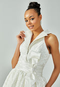 Sleeveless Mini Lace Regular Wedding Dress enz01570 - Wedding Dress - Istanbul Fashion Center