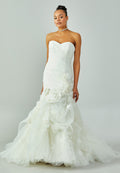 Strapless Maxi Tulle Regular Wedding Dress enz00294 - Wedding Dress - Istanbul Fashion Center