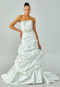 Strapless Maxi Satin Regular Wedding Dress enz00200 - Wedding Dress - Istanbul Fashion Center