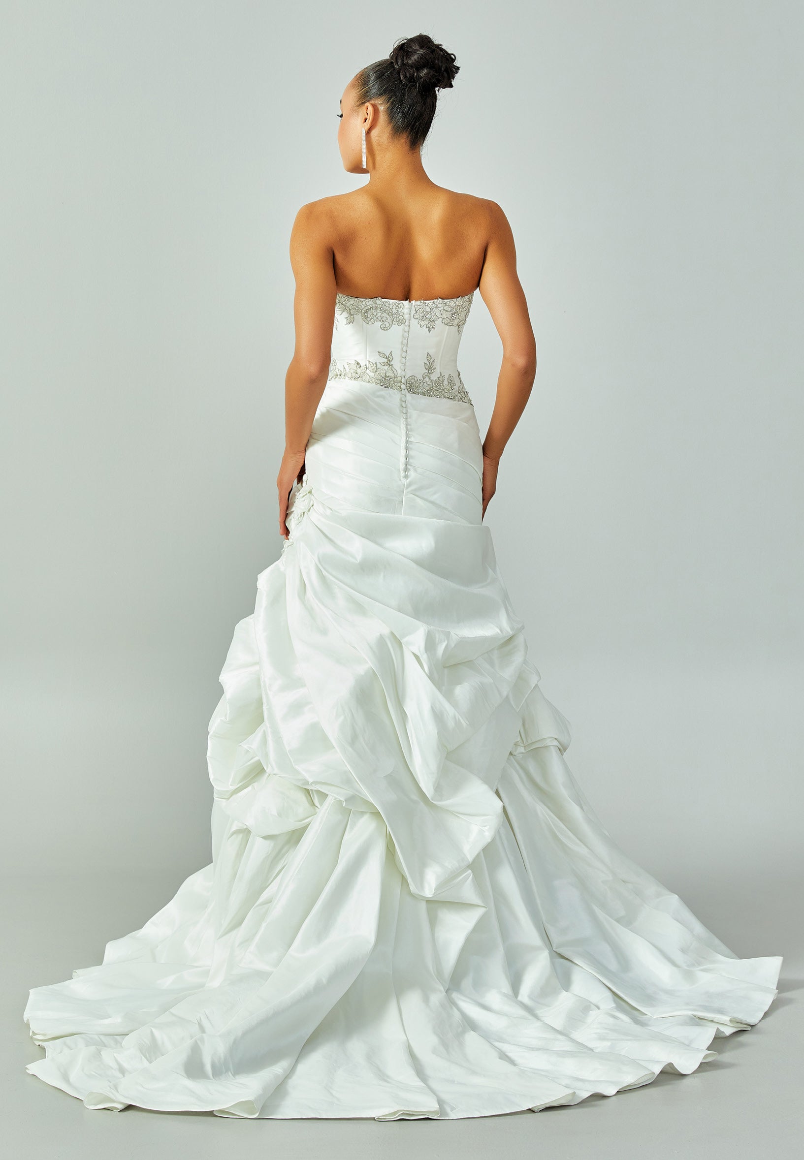 Strapless Maxi Satin Regular Wedding Dress enz00200 - Wedding Dress - Istanbul Fashion Center