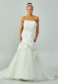 Strapless Maxi Tulle Regular Wedding Dress enz00233 - Wedding Dress - Istanbul Fashion Center