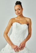 Strapless Maxi Tulle Regular Wedding Dress enz00151 - Wedding Dress - Istanbul Fashion Center