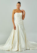 Sleeveless Maxi Satin Regular Wedding Dress enz00741 - Wedding Dress - Istanbul Fashion Center