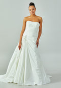 Strapless Maxi Satin Regular Wedding Dress enz00700 - Wedding Dress - Istanbul Fashion Center