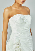 Strapless Maxi Satin Regular Wedding Dress enz00700 - Wedding Dress - Istanbul Fashion Center