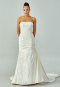 Strapless Maxi Satin Regular Wedding Dress enz00703 - Wedding Dress - Istanbul Fashion Center