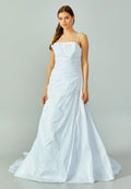 Sleeveless Maxi Polyester Regular Wedding Dress enz00704 - Wedding Dress - Istanbul Fashion Center