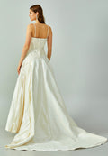 Sleeveless Maxi Polyester Regular Wedding Dress enz00308 - Wedding Dress - Istanbul Fashion Center