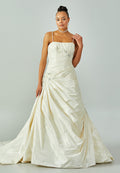 Sleeveless Maxi Satin Regular Wedding Dress enz00312 - Wedding Dress - Istanbul Fashion Center