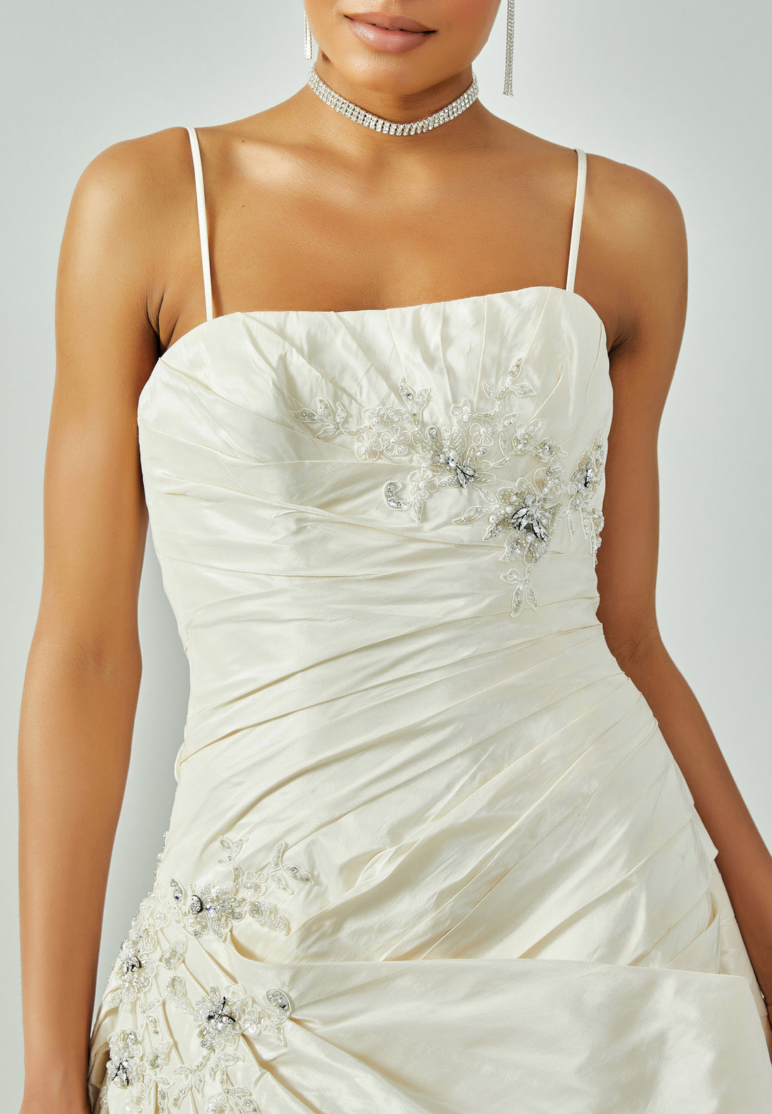 Sleeveless Maxi Satin Regular Wedding Dress enz00312 - Wedding Dress - Istanbul Fashion Center