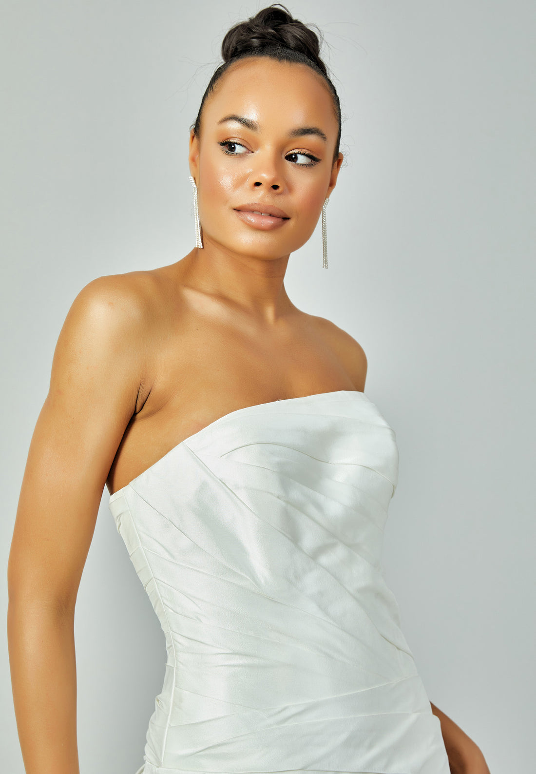 Strapless Maxi Satin Regular Wedding Dress enz00596 - Wedding Dress - Istanbul Fashion Center