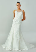 Sleeveless Maxi Lace Regular Wedding Dress enz00456 - Wedding Dress - Istanbul Fashion Center