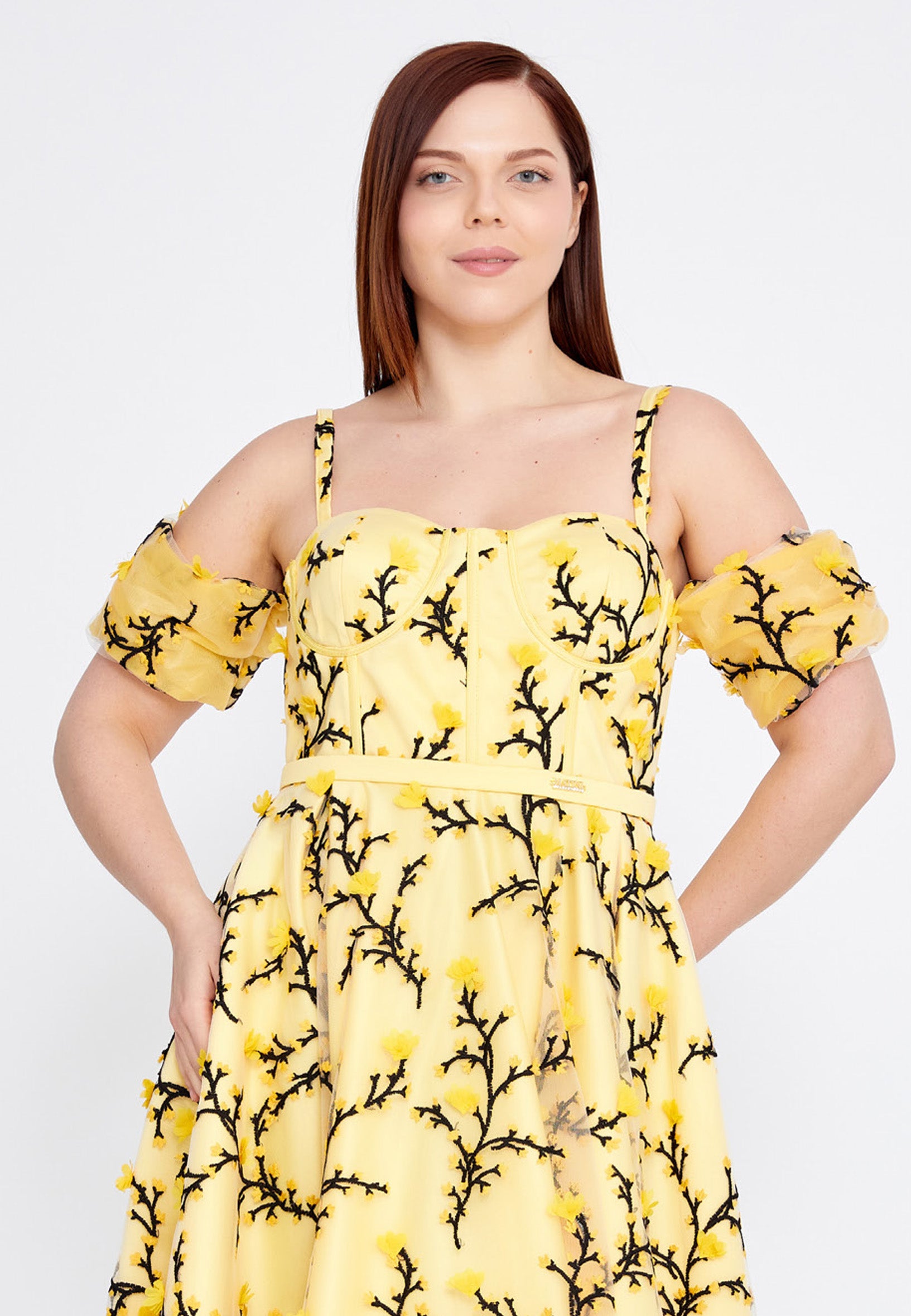 Off Shoulder Maxi Tulle A - Line Plus Size Prom Dress mtn2232-1 - Prom Dress - Istanbul Fashion Center