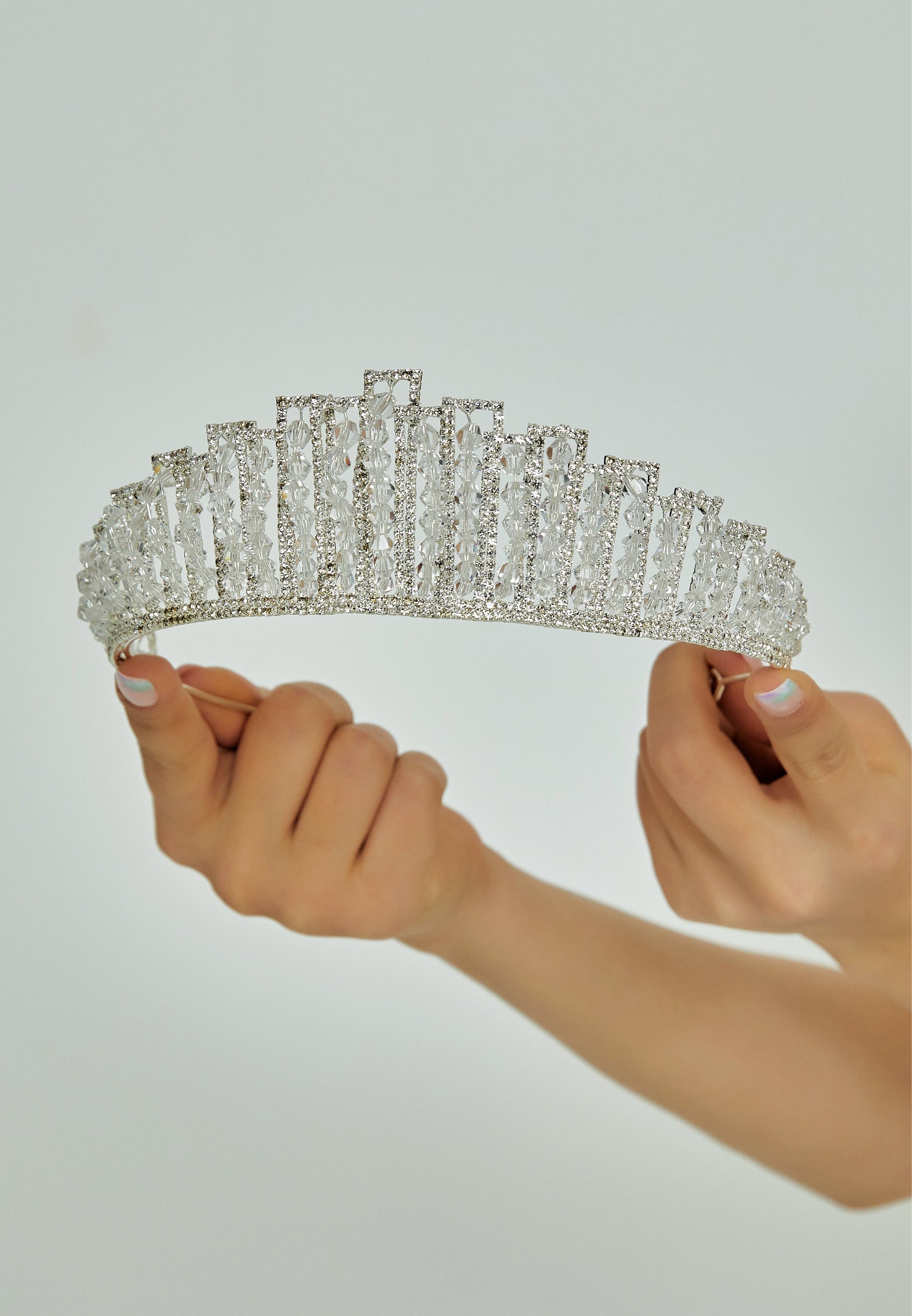 Beadwork Bride Crown abbt-7 - Bridal Accessories - Istanbul Fashion Center