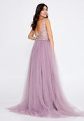 Sleeveless Maxi Tulle A - Line Regular Prom Dress aln1559 - Prom Dress - Istanbul Fashion Center