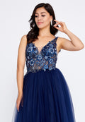 Sleeveless Maxi Tulle A - Line Regular Prom Dress aln1559 - Prom Dress - Istanbul Fashion Center