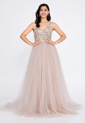 Sleeveless Maxi Tulle A - Line Regular Prom Dress aln1559 - Prom Dress - Istanbul Fashion Center