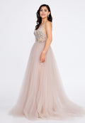 Sleeveless Maxi Tulle A - Line Regular Prom Dress aln1559 - Prom Dress - Istanbul Fashion Center