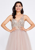 Sleeveless Maxi Tulle A - Line Regular Prom Dress aln1559 - Prom Dress - Istanbul Fashion Center